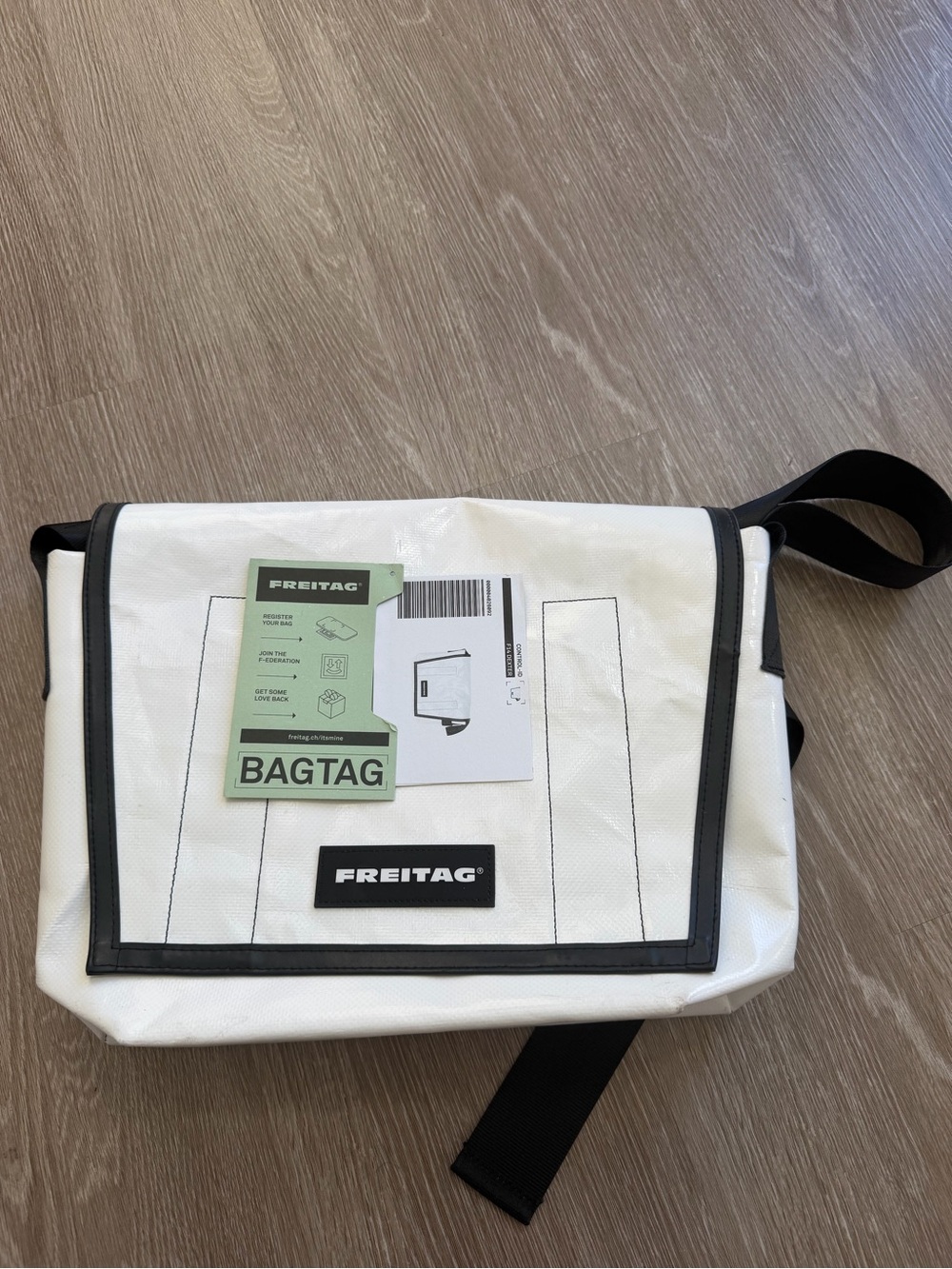 Freitag White Messenger Bag - Lightweight Crossbody Travel Bag